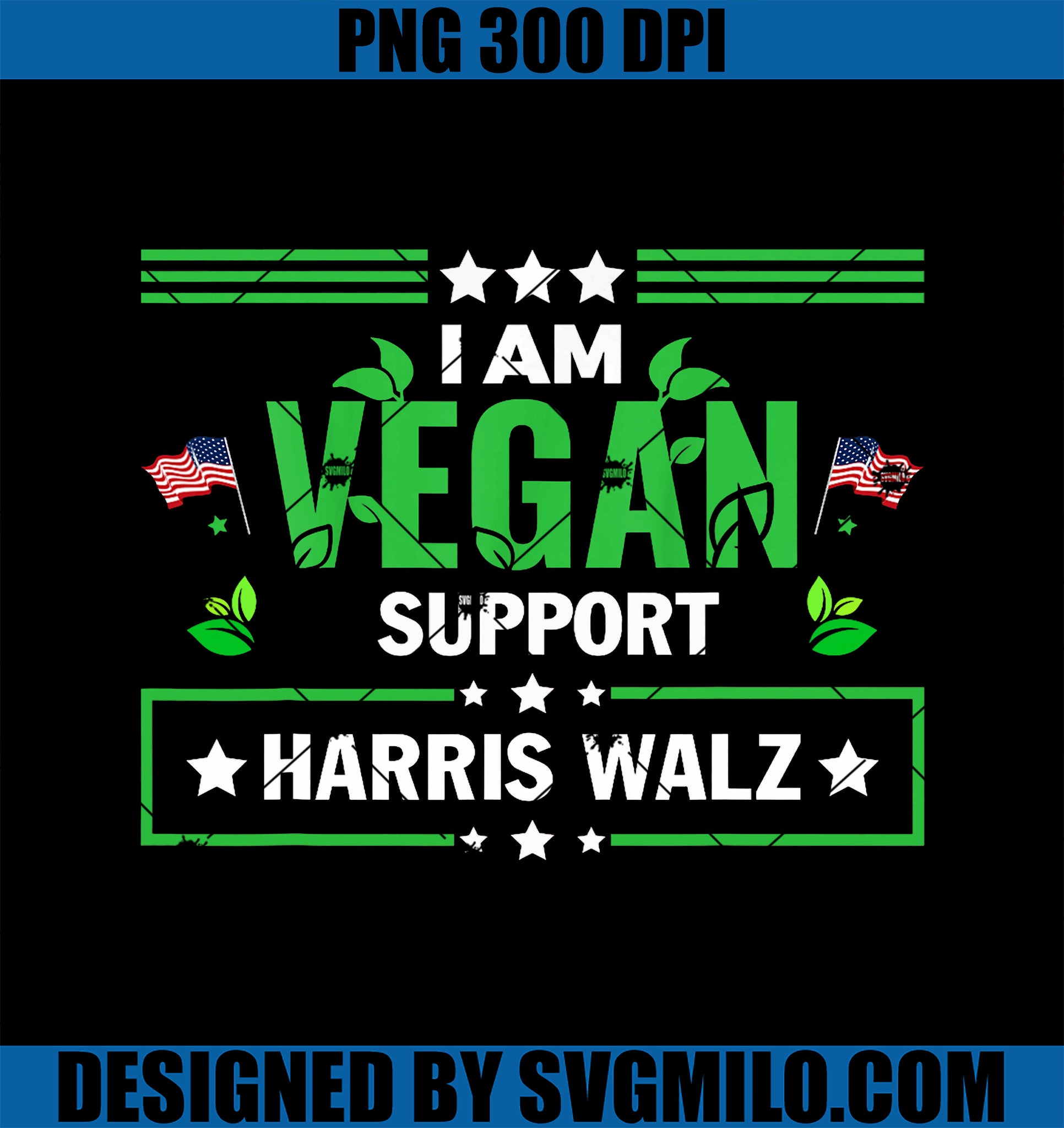 Vegans For Harris Waltz Walz PNG, Vegan For Kamala 2024 PNG