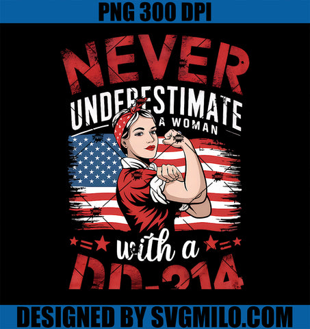 Veteran American Flag Patriotic Rosie the Riveter DD-214 PNG