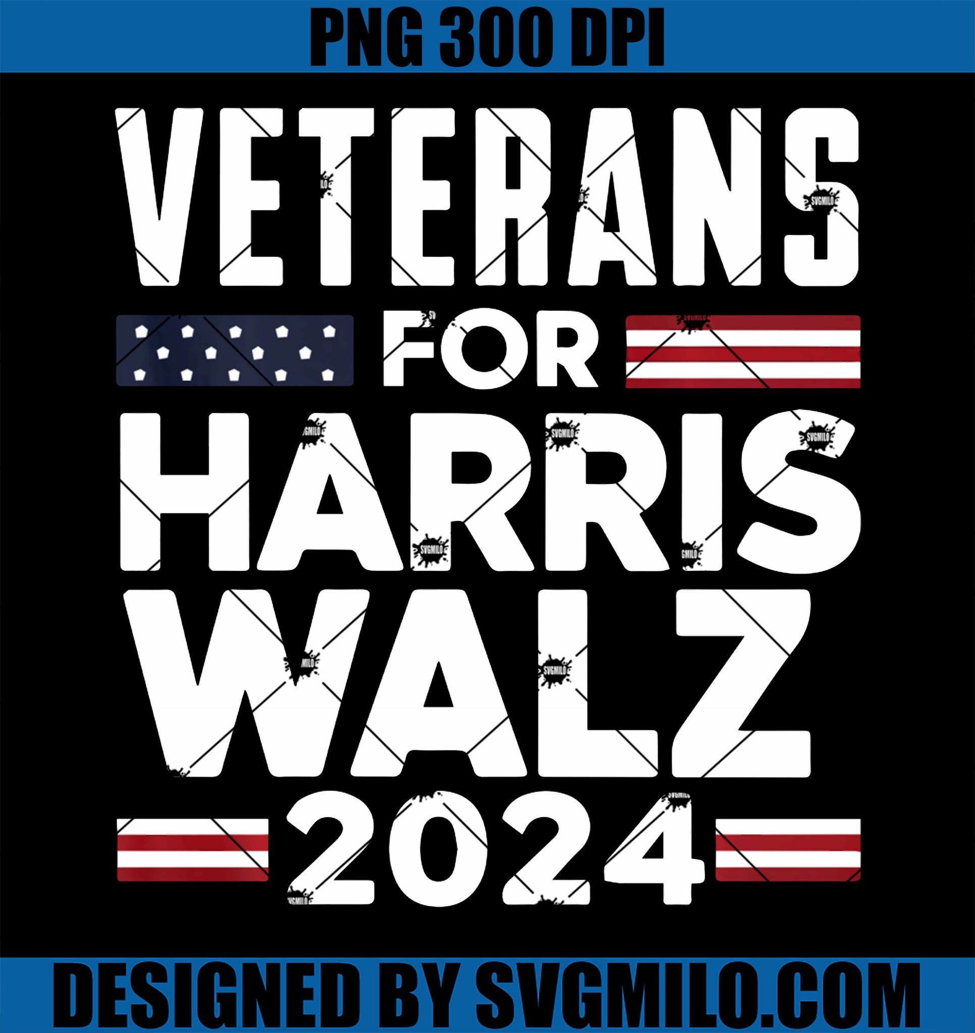 Veterans for Kamala Harris 2024 Veterans for Harris Walz PNG