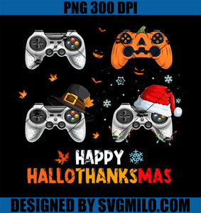 Video Game Halloween Thanksgiving Christmas PNG, Happy Hallothanksmas PNG