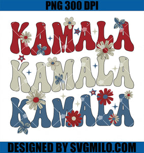 Vintage Groovy Flower KAMALA KAMALA KAMALA 2024 PNG