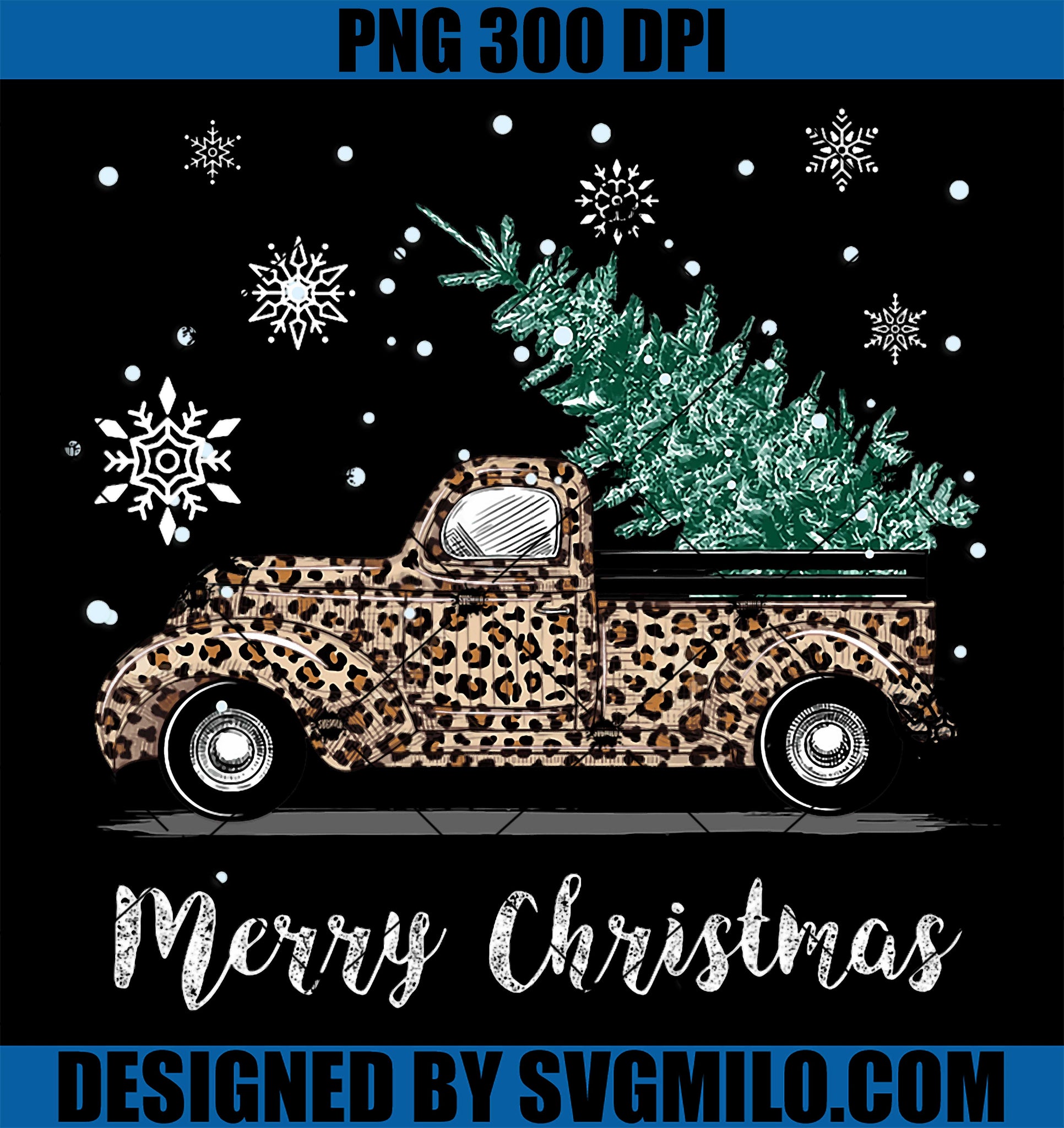 Vintage Wagon Christmas PNG, Tree on Car Xmas Vacation PNG