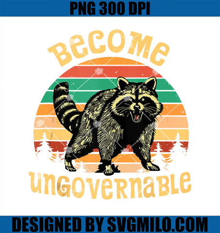 Vintage Angry Raccoon Become Ungovernable PNG, Trash Panda Meme PNG