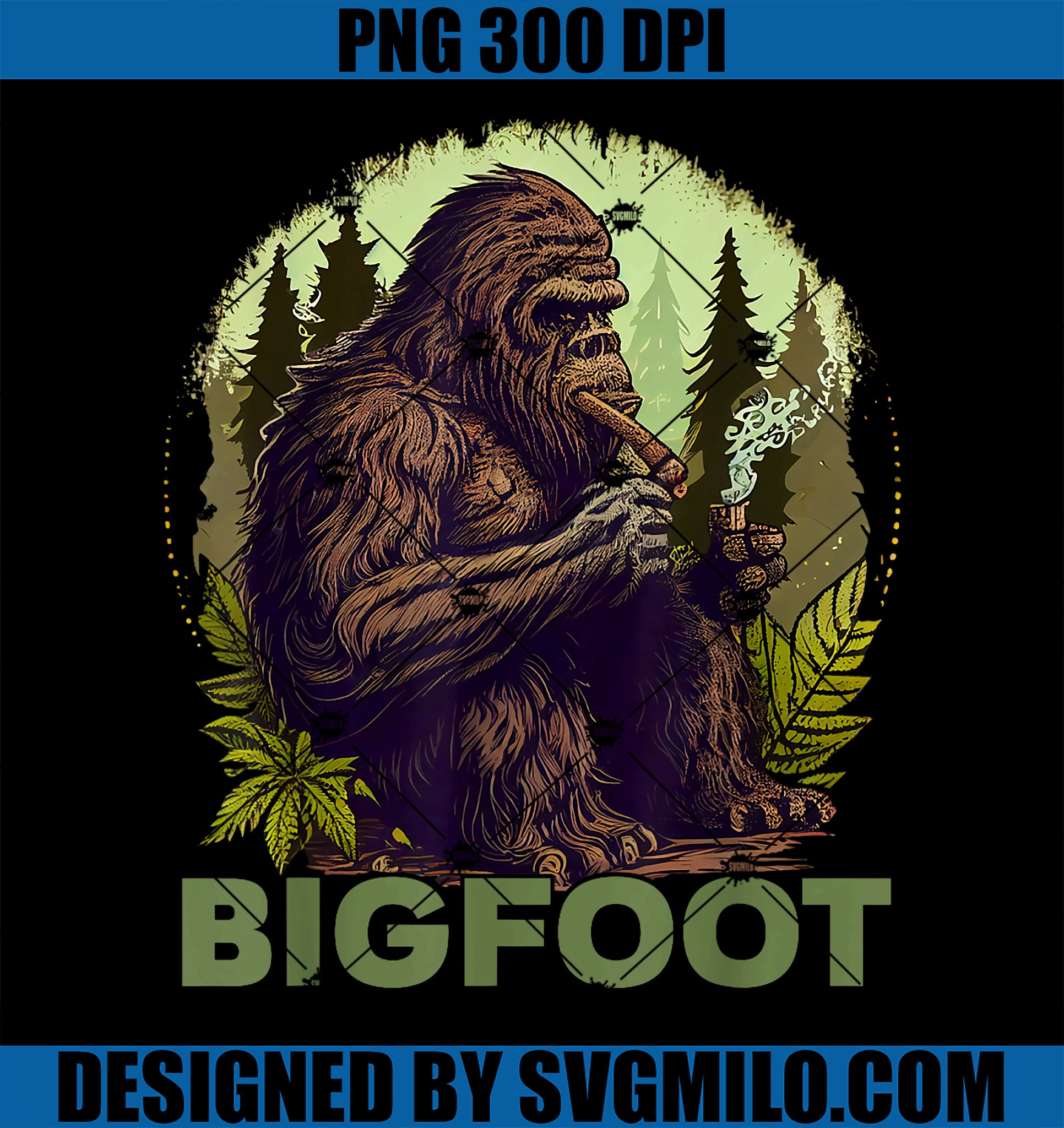 Vintage Bigfoot Stole My Weed 420 Marijuana PNG