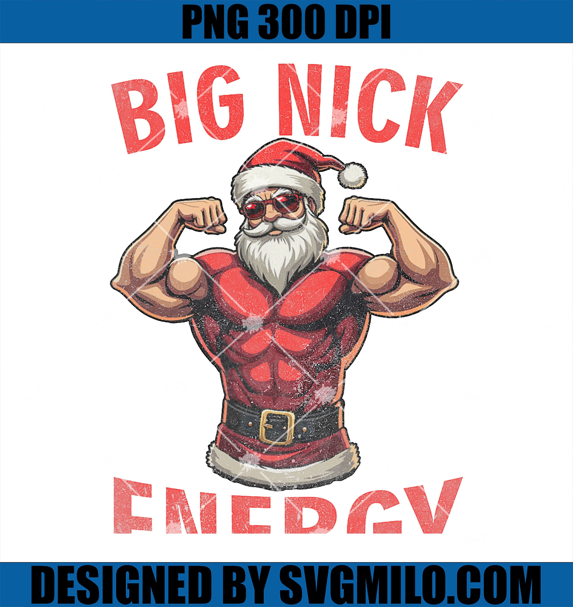 Vintage Bigs Nick Energy Santa Xmas Christmas PNG