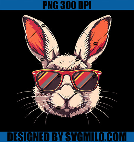 Vintage Bunny With Sunglasses PNG, Happy Easter Egg Hunt PNG