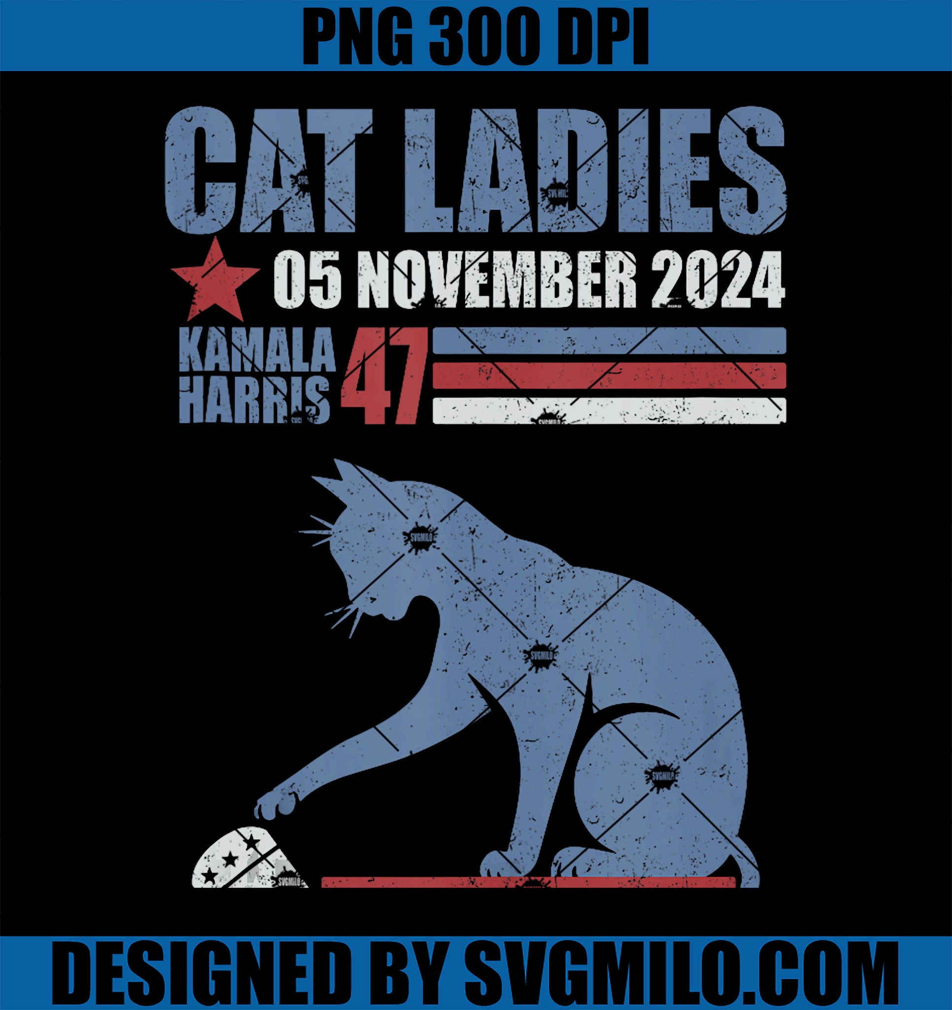 Vintage Cat Ladies November 5 2024 PNG, Funny Cats PNG