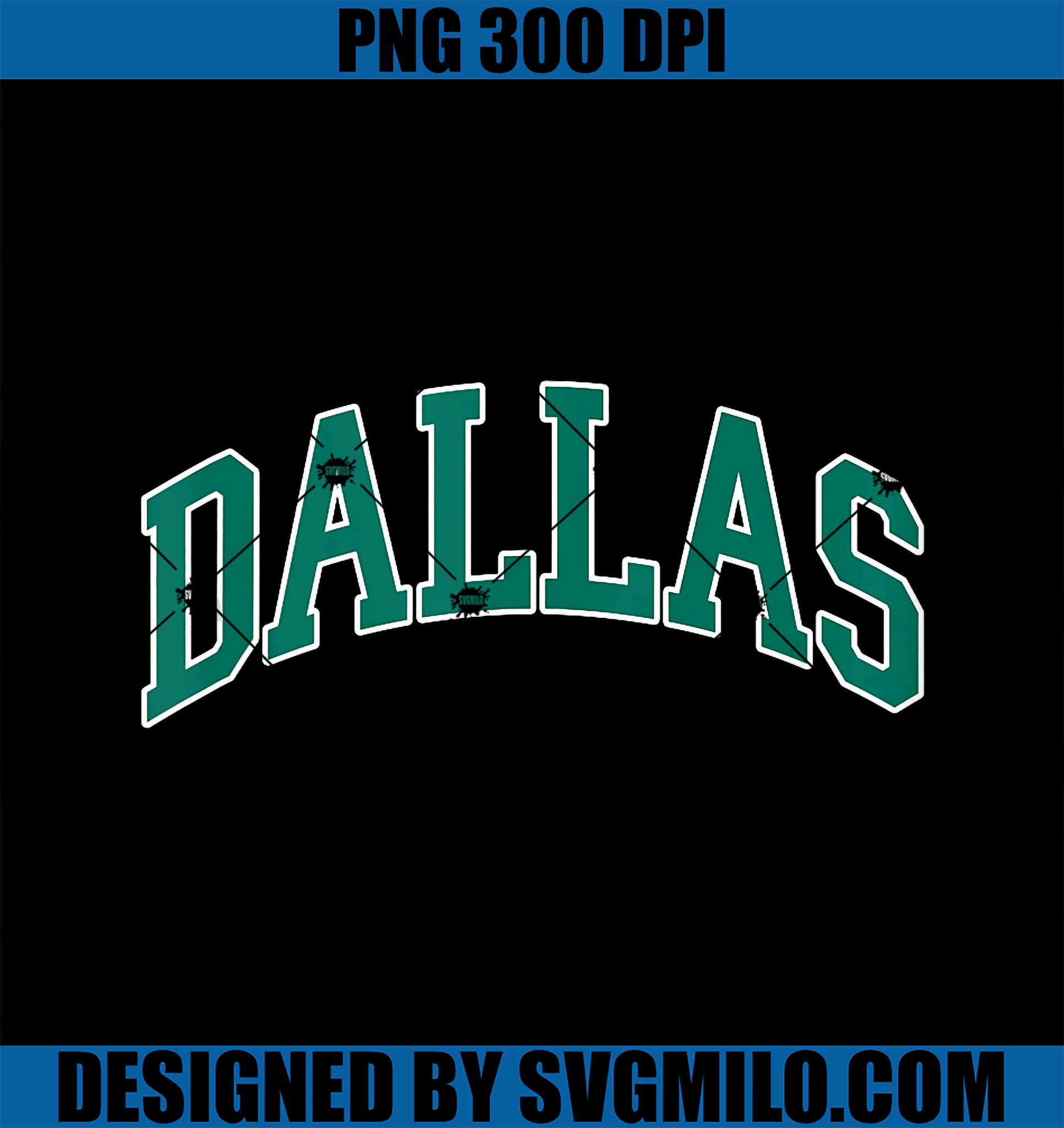 Vintage Dallas PNG, Dallas Text PNG