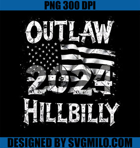 Vintage Elections Outlaw Hillbilly 2024 US Flag PNG