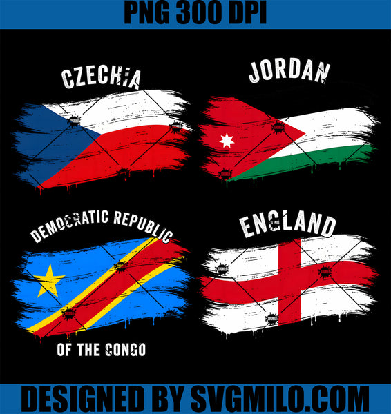Vintage Flag Brush Bundle PNG, Country Colors Collection PNG