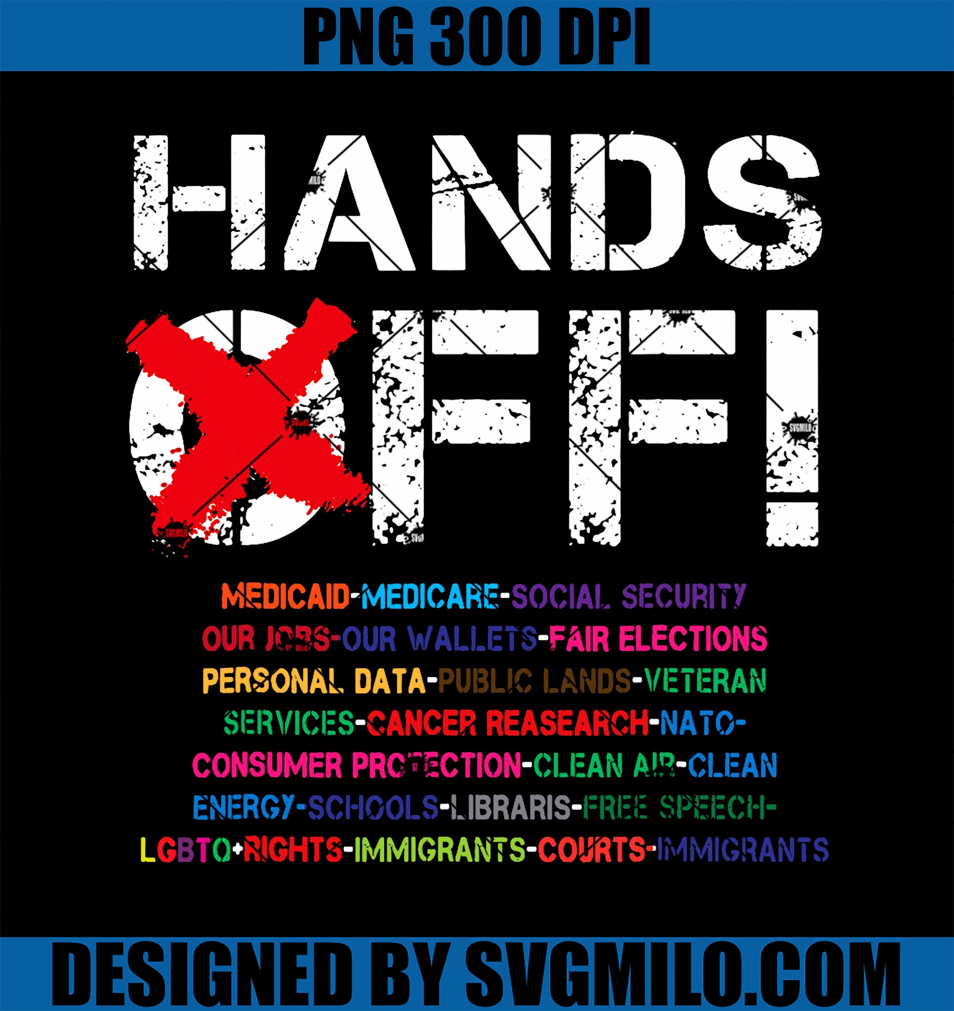 Vintage Hands PNG, Off Protest My Social Security Medicare Trendy PNG