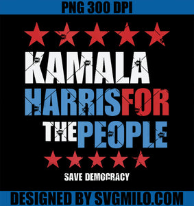 Vintage Kamala Harris 2024 For President Election Campaign PNG