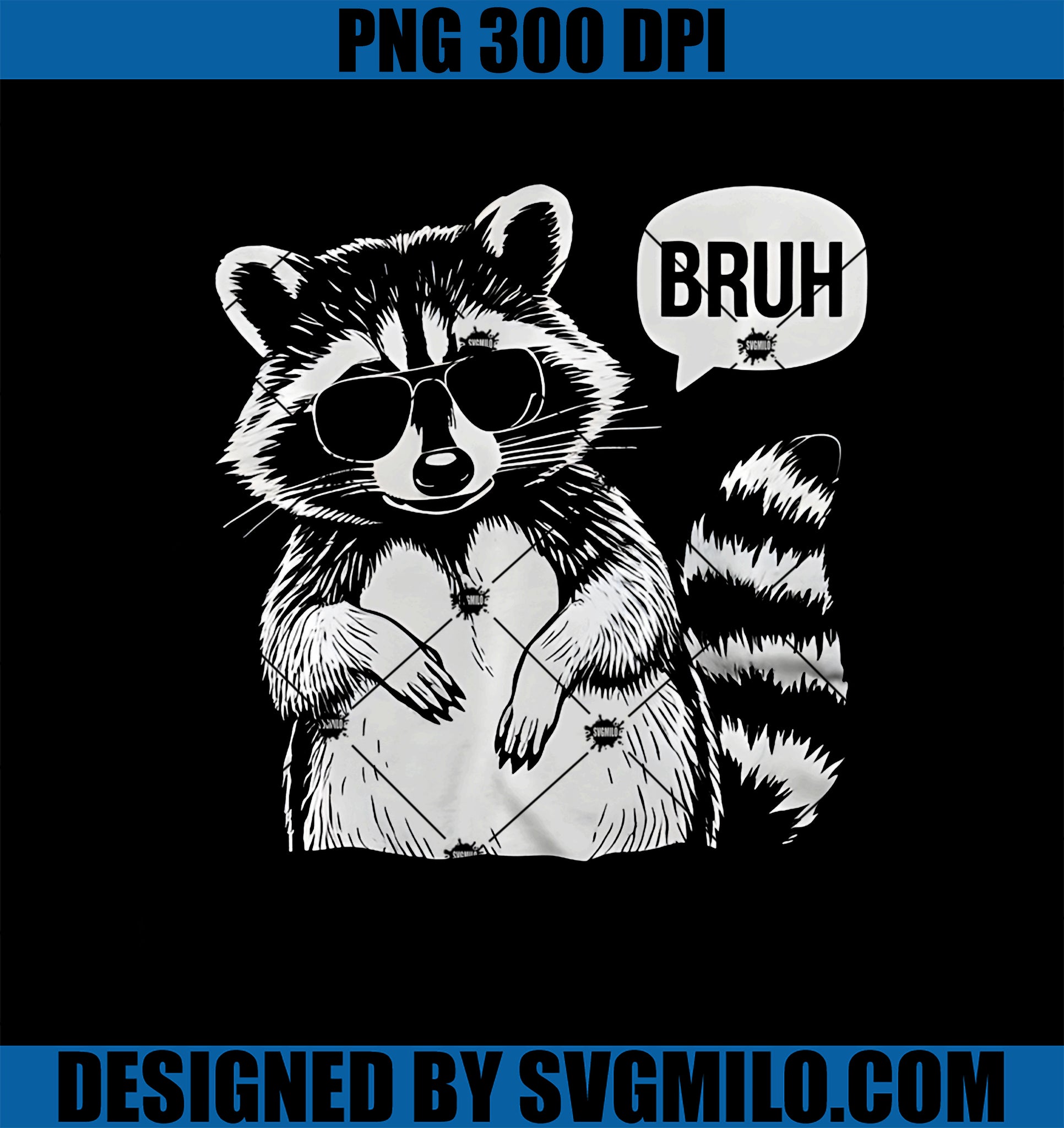 Vintage Raccoon Bruh Trash Animal Panda Lover PNG, Funny Meme PNG