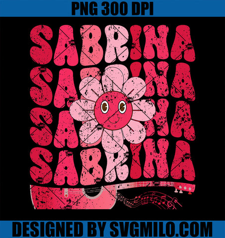 Vintage Sabrina Personalized Name I Love Sabrina Groovy PNG