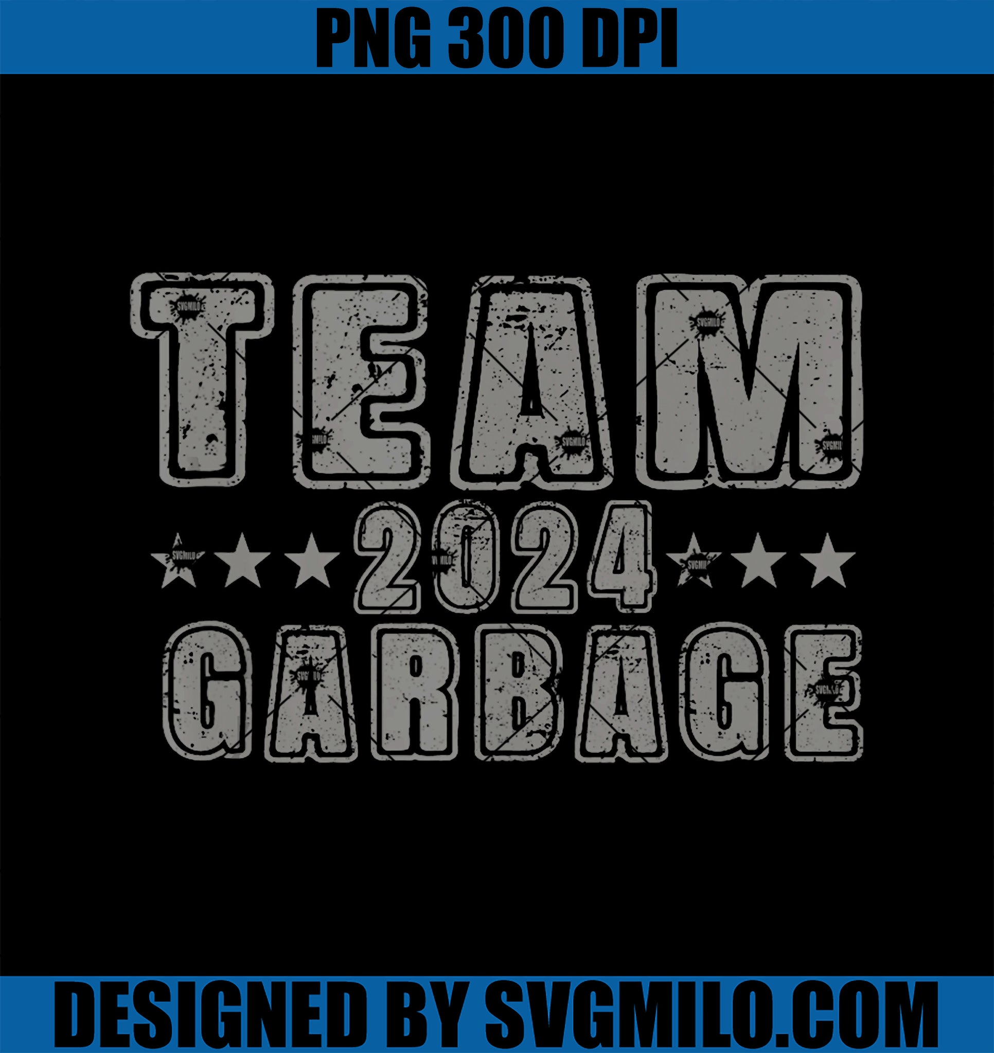 Vintage Team Garbage For Trump 2024 Elections PNG