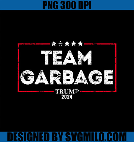 Vintage Team Garbage for Trump 2024 PNG