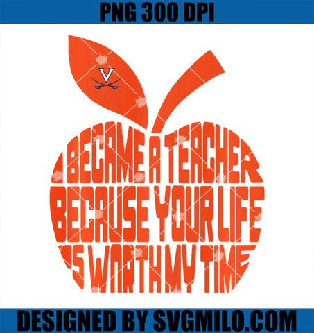 Virginia Cavaliers Teacher PNG, I Became A Teacher Inside Apple PNG