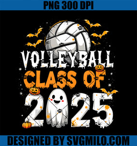 Volleyball Class of 2025 Halloween Senior PNG