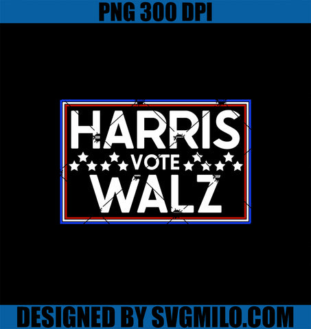 Vote Kamala Harris Walz 2024 PNG