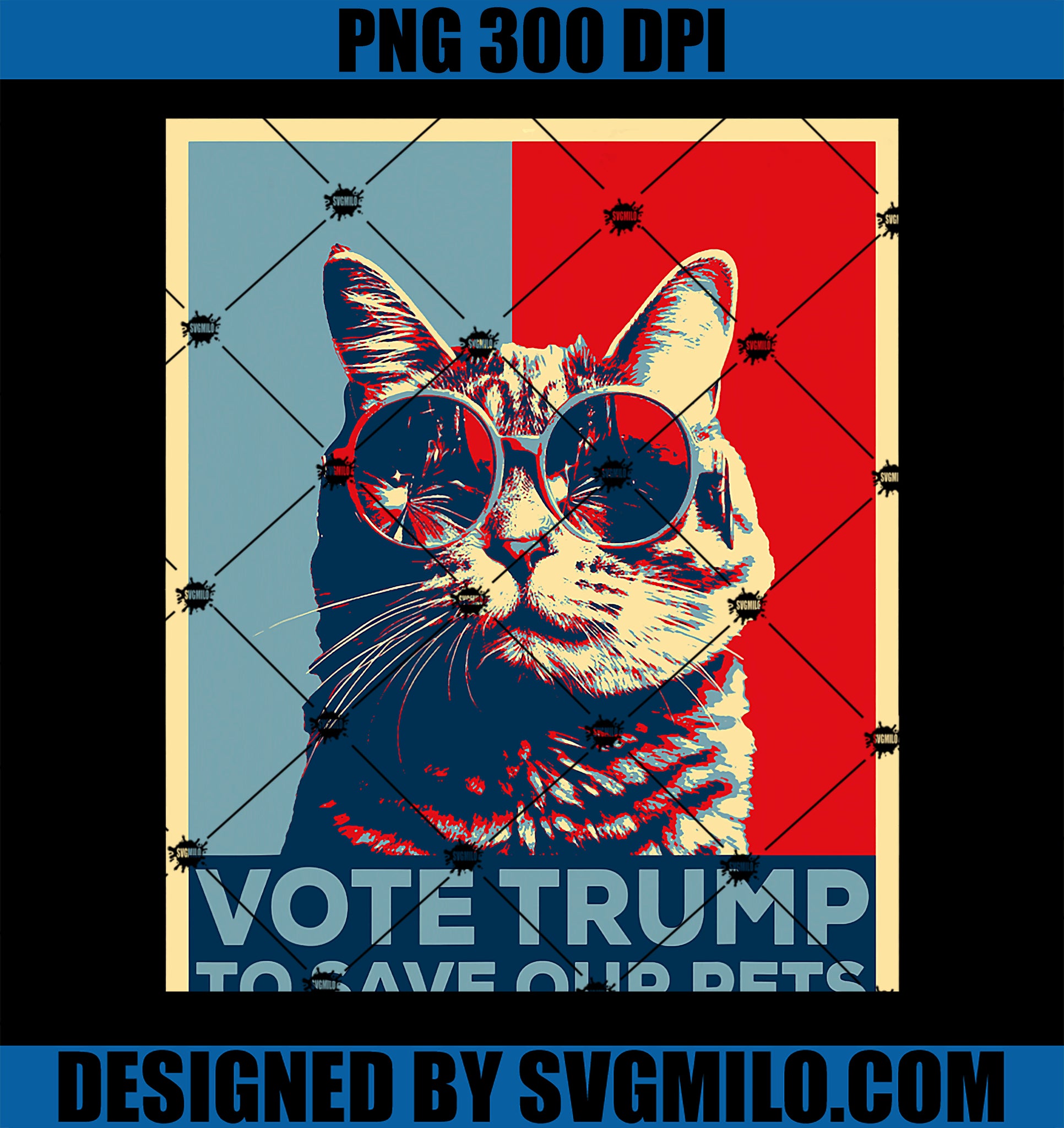 Vote Trump To Save Our Pets 2024 PNG, Poster Trump Cats & Dogs PNG