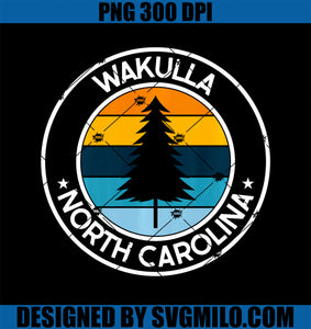 Wakulla North Carolina PNG, NC USA City Pride Retro Sunset PNG