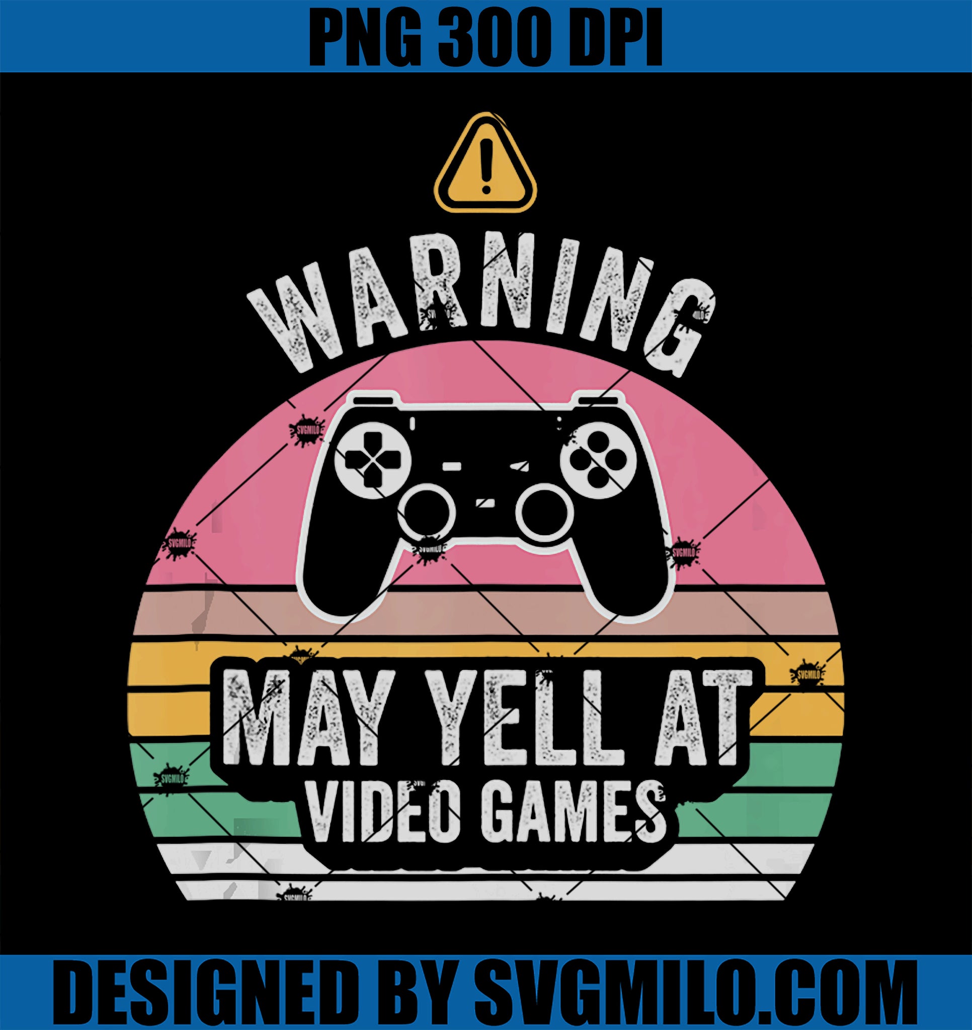 Warning May Yell At Video Games PNG, Retro Gamer PNG