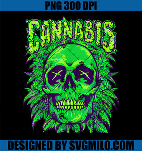 Weed Marijuana Leaf Skeleton Lover Cannabis Skull Dead Head PNG