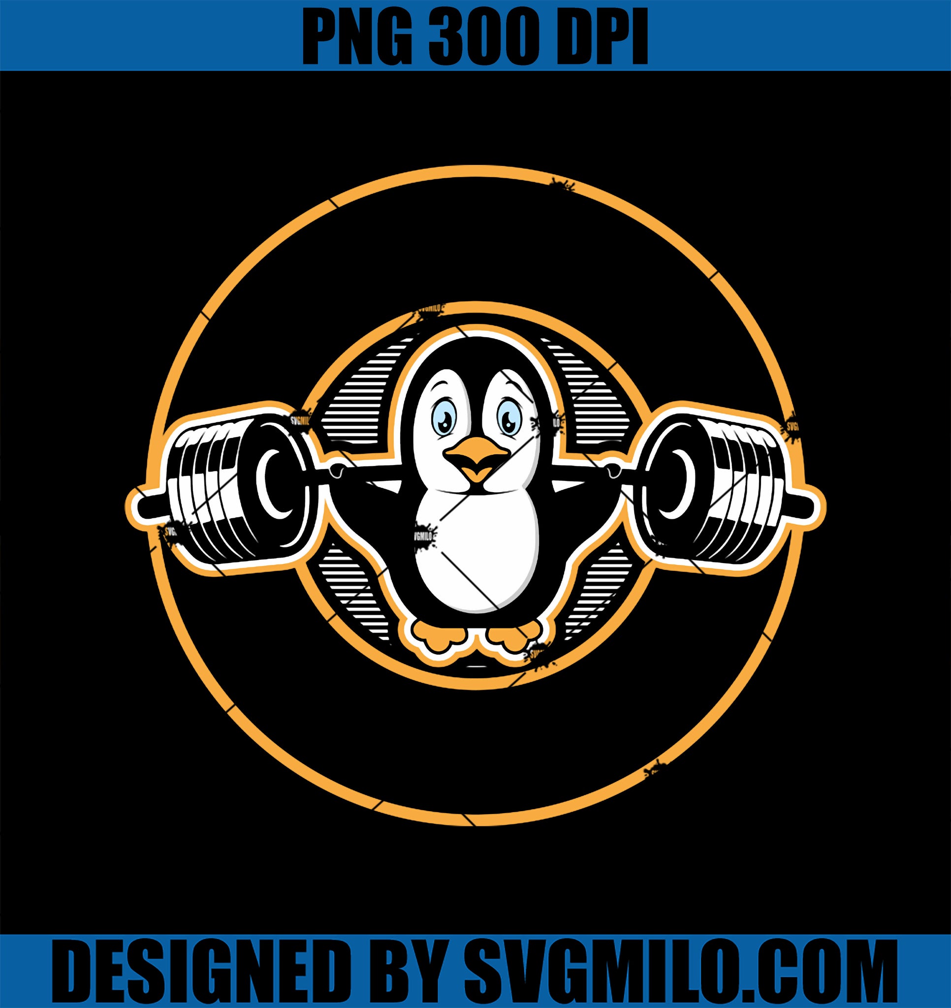 Bodybuilder Pengu Weightlifting Bodybuilder Gym Penguins PNG, Stuffed Animals PNG