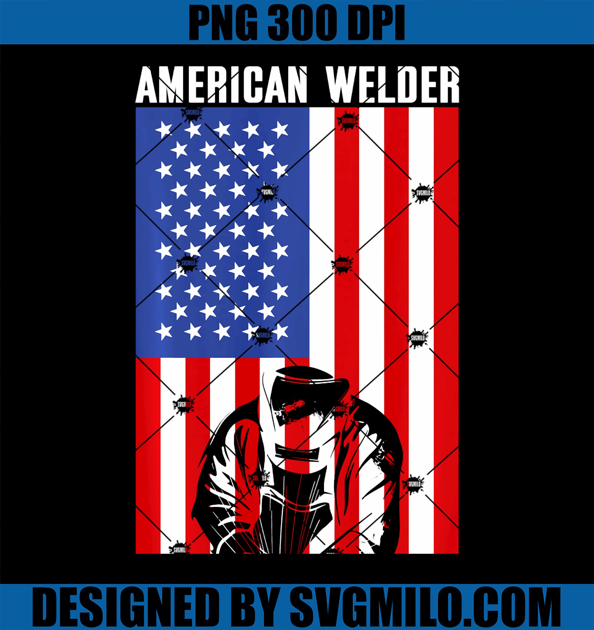 Welding Patriotic USA American Flag Welder PNG