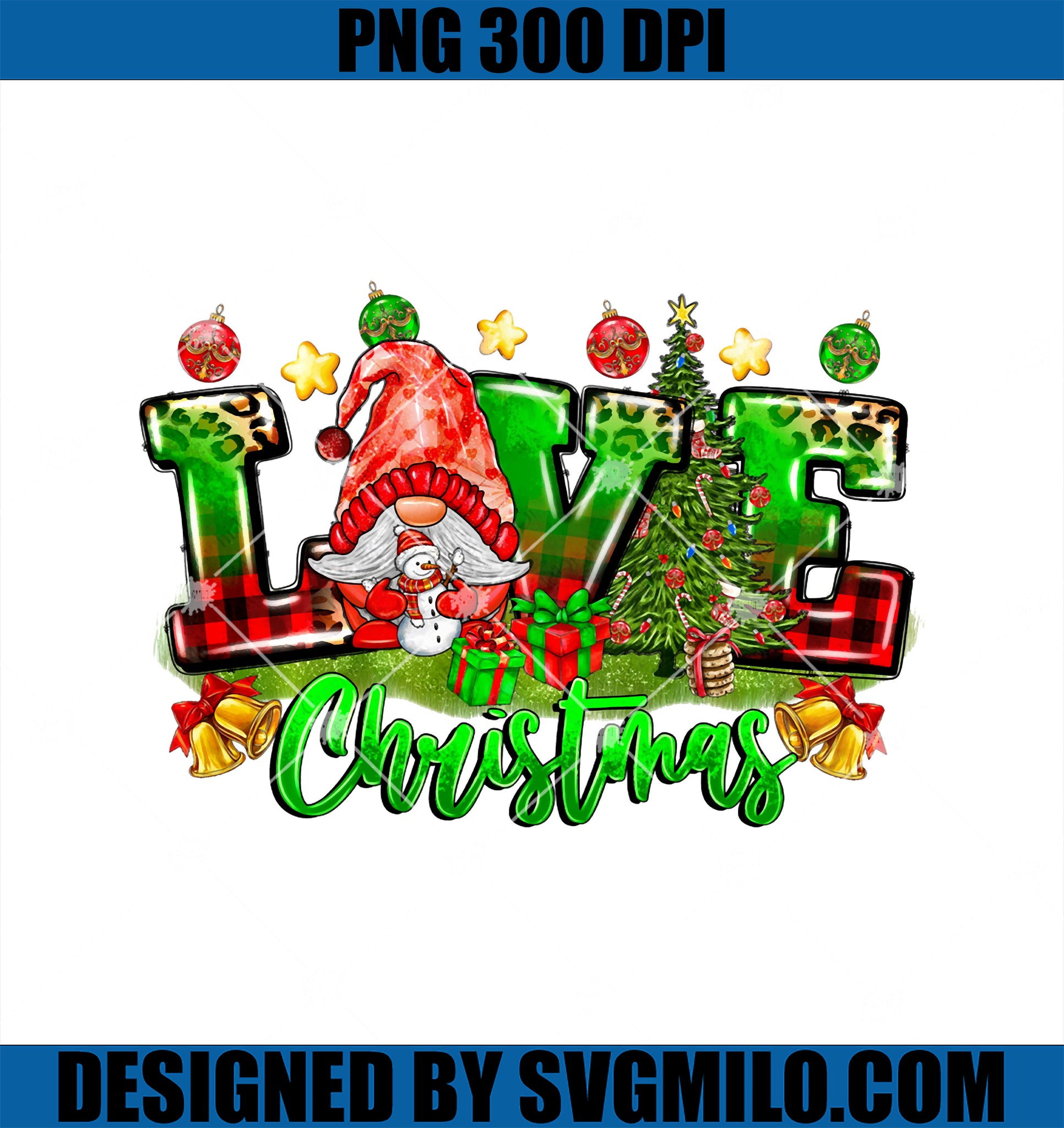 Western Leopard Lover Christmas Gnomes And Xmas Tree Lights PNG