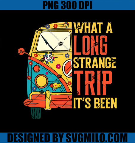 What a Long Strange Trip It_s Been 70s Hippie Camping Lover PNG