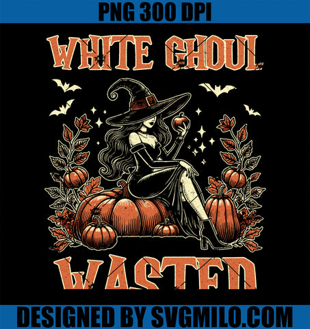 White Ghoul Wasted Halloween PNG