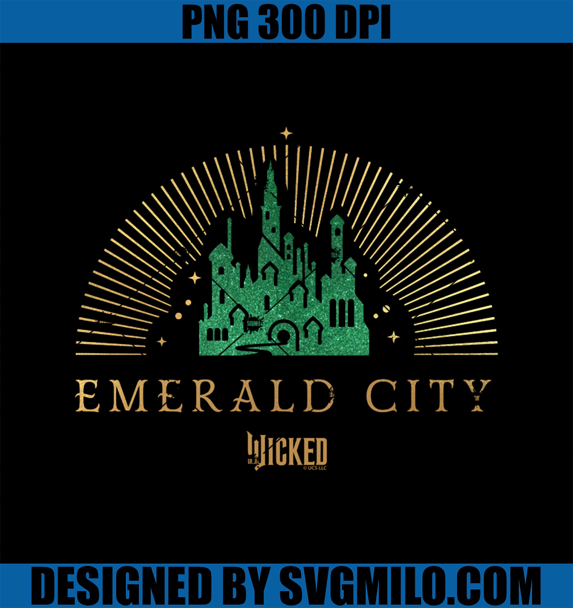 Wicked Emerald City PNG, Shiz Wicked PNG