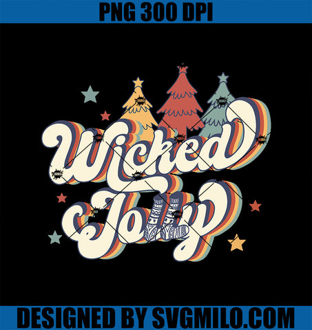 Wicked Jolly Merry Christmas Funny Vintage Xmas 80s PNG