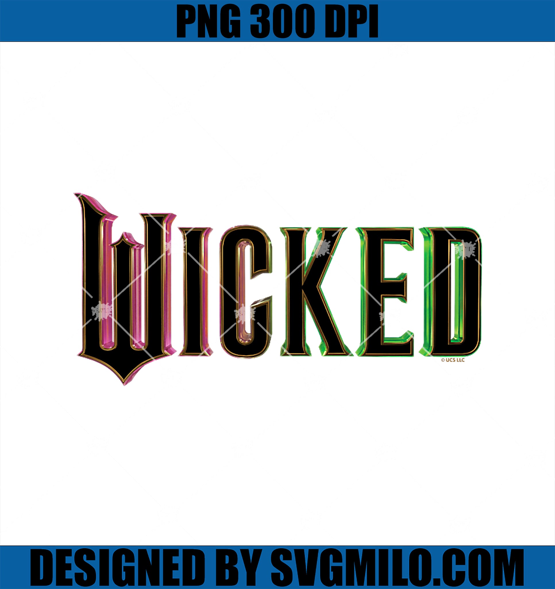 Wicked Pink And Green Logo PNG