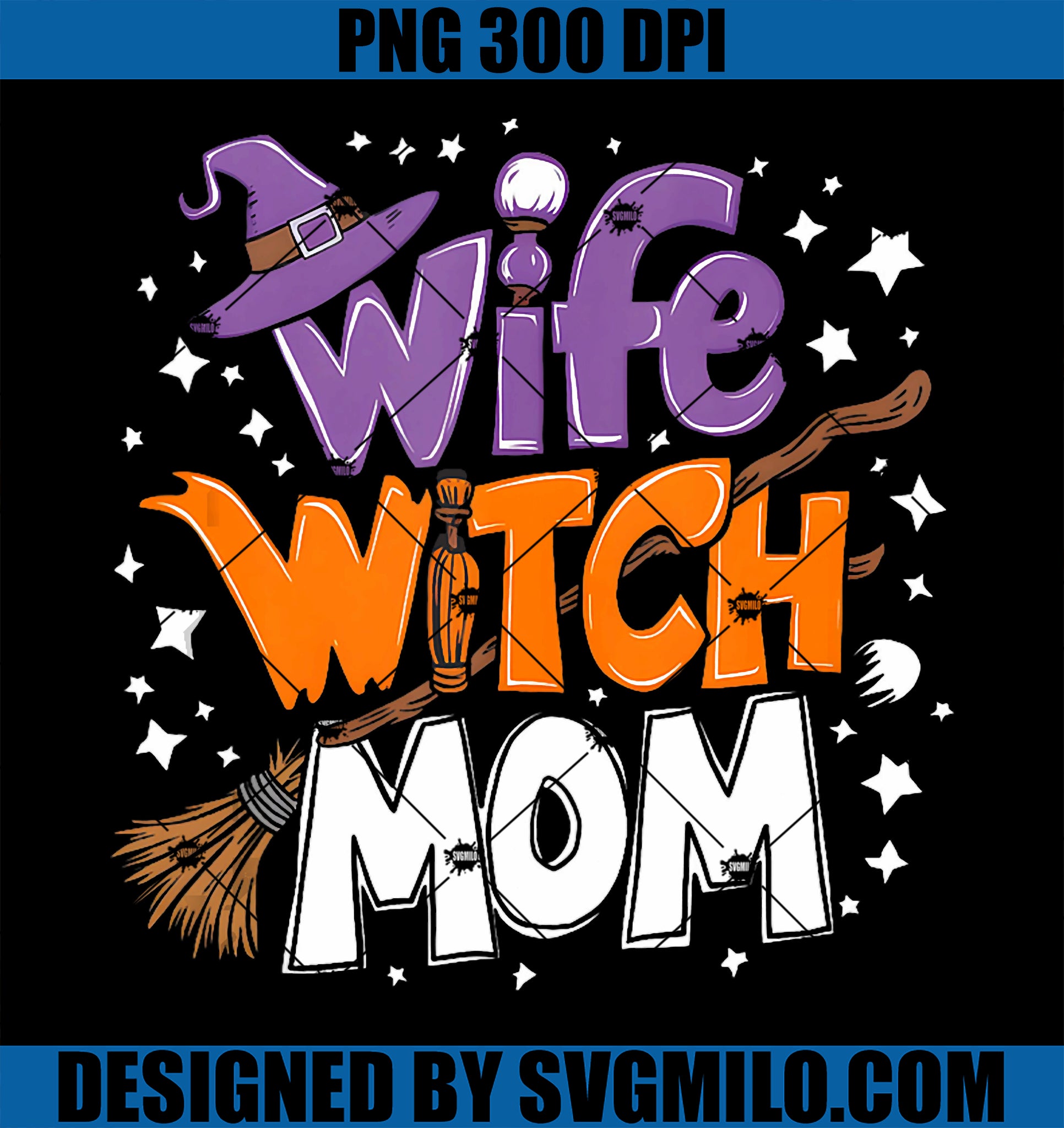 Wife Witch Mom PNG, Funny Halloween Family PNG