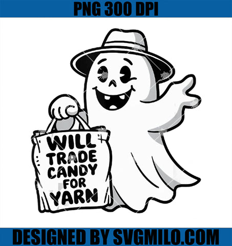 Will Trade Candy For Yarn PNG, Funny Halloween PNG