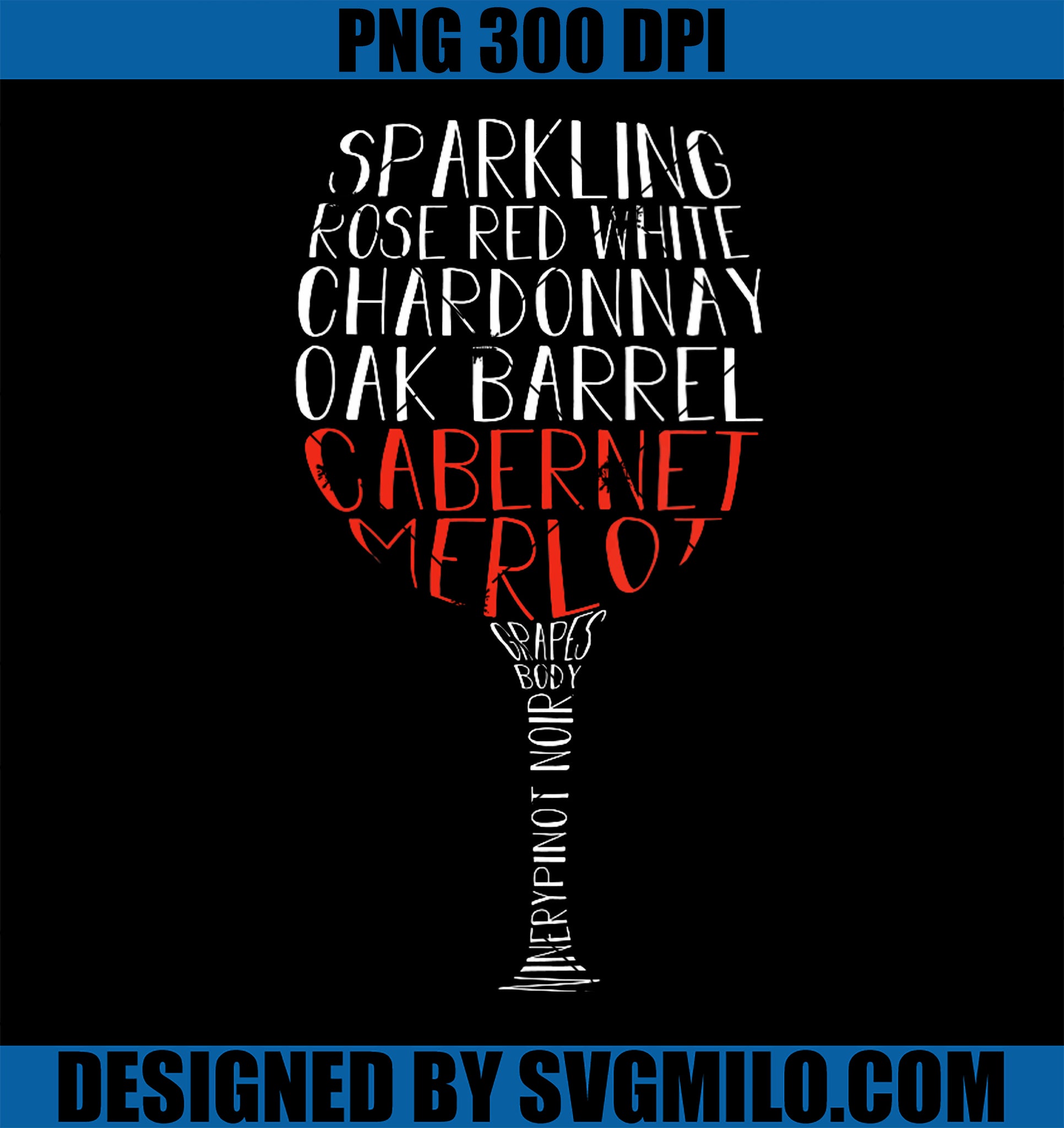 Wine PNG, Typography Word Art PNG
