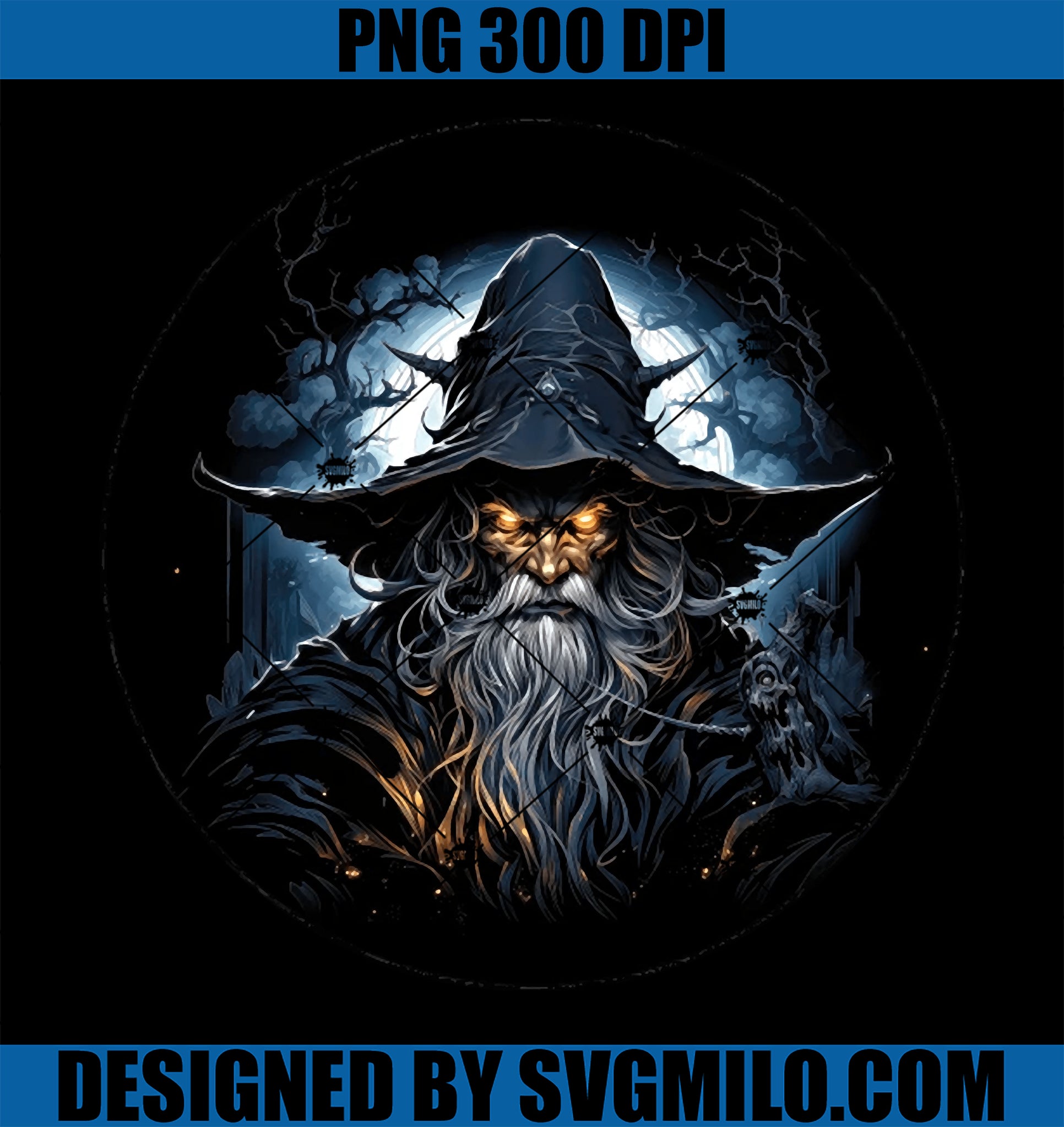 Witch Halloween PNG, Dark Wizard PNG, Halloween PNG