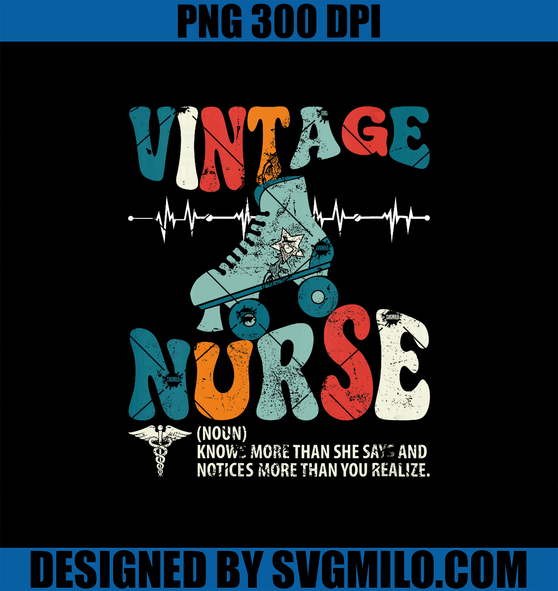 Women's Funny Retro Vintage Nurse PNG, Healthcare Worker Groovy Gift PNG