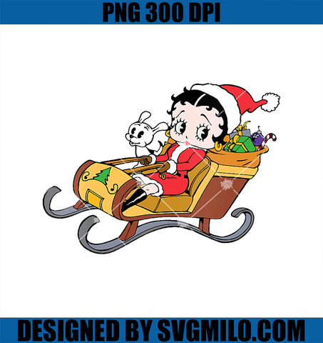 Womens Betty Boop Christmas Sleigh PNG