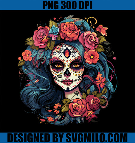 Womens Dia De Los Muertos PNG