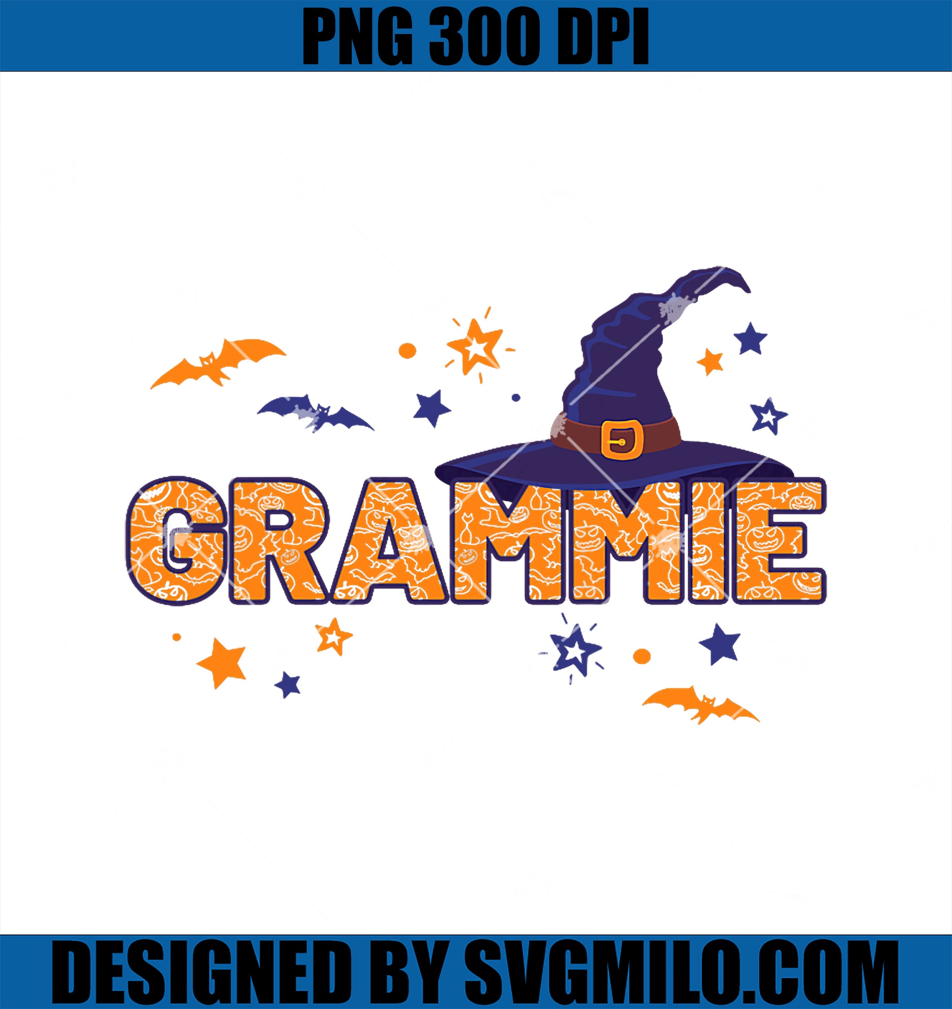 Womens Grandma Grammie Witch Hat Cute Gram PNG