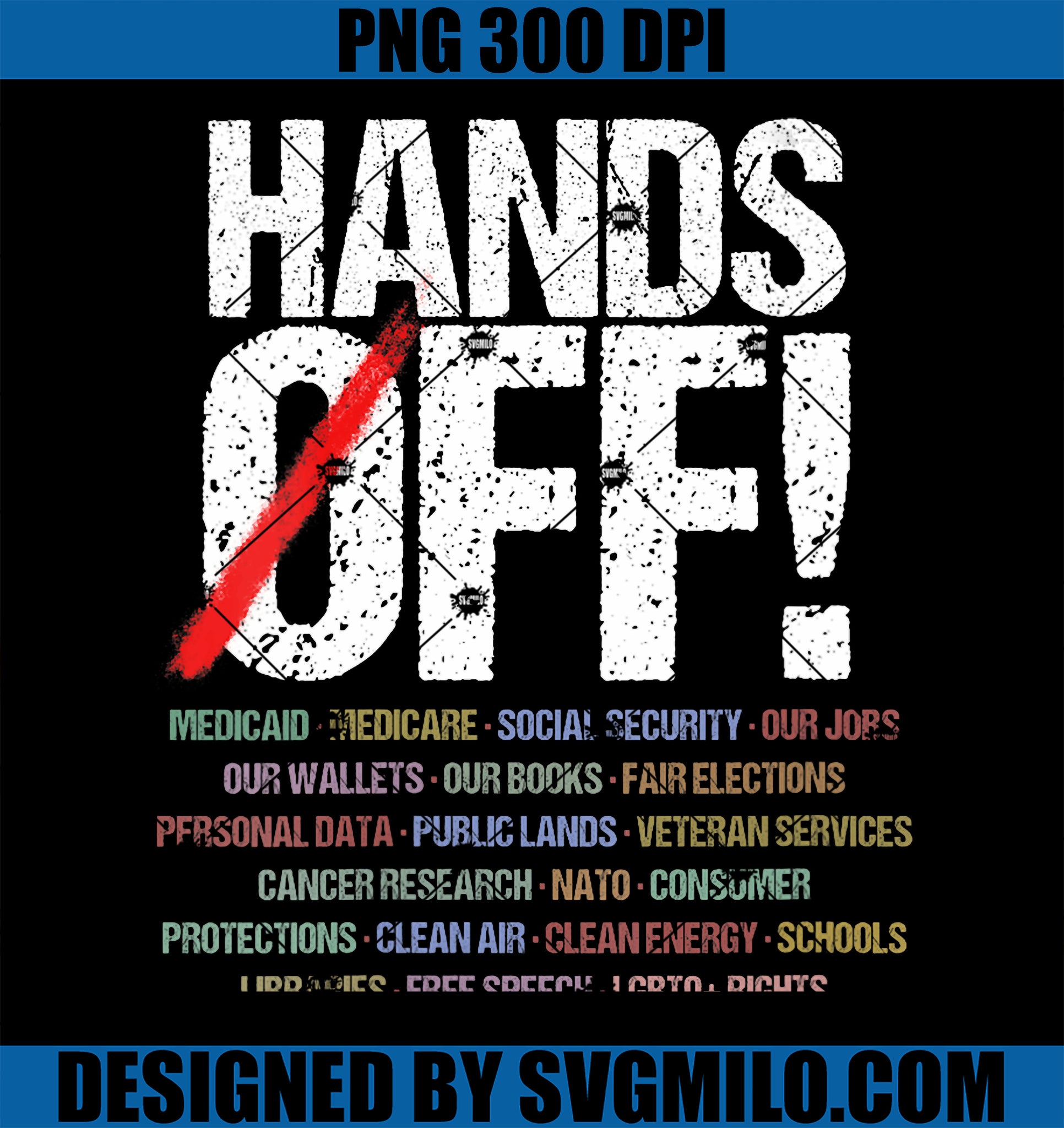 Womens Hands Off PNG, Protest PNG