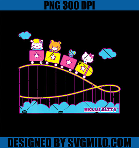Womens Hello Kitty PNG, Rollercoaster Theme Park Fun PNG