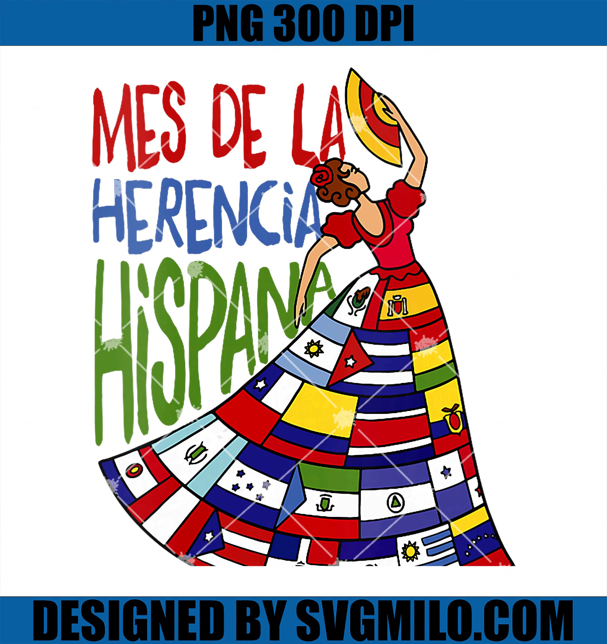 Womens Mes De La PNG, Herencia Hispana Hispanic Heritage Month PNG