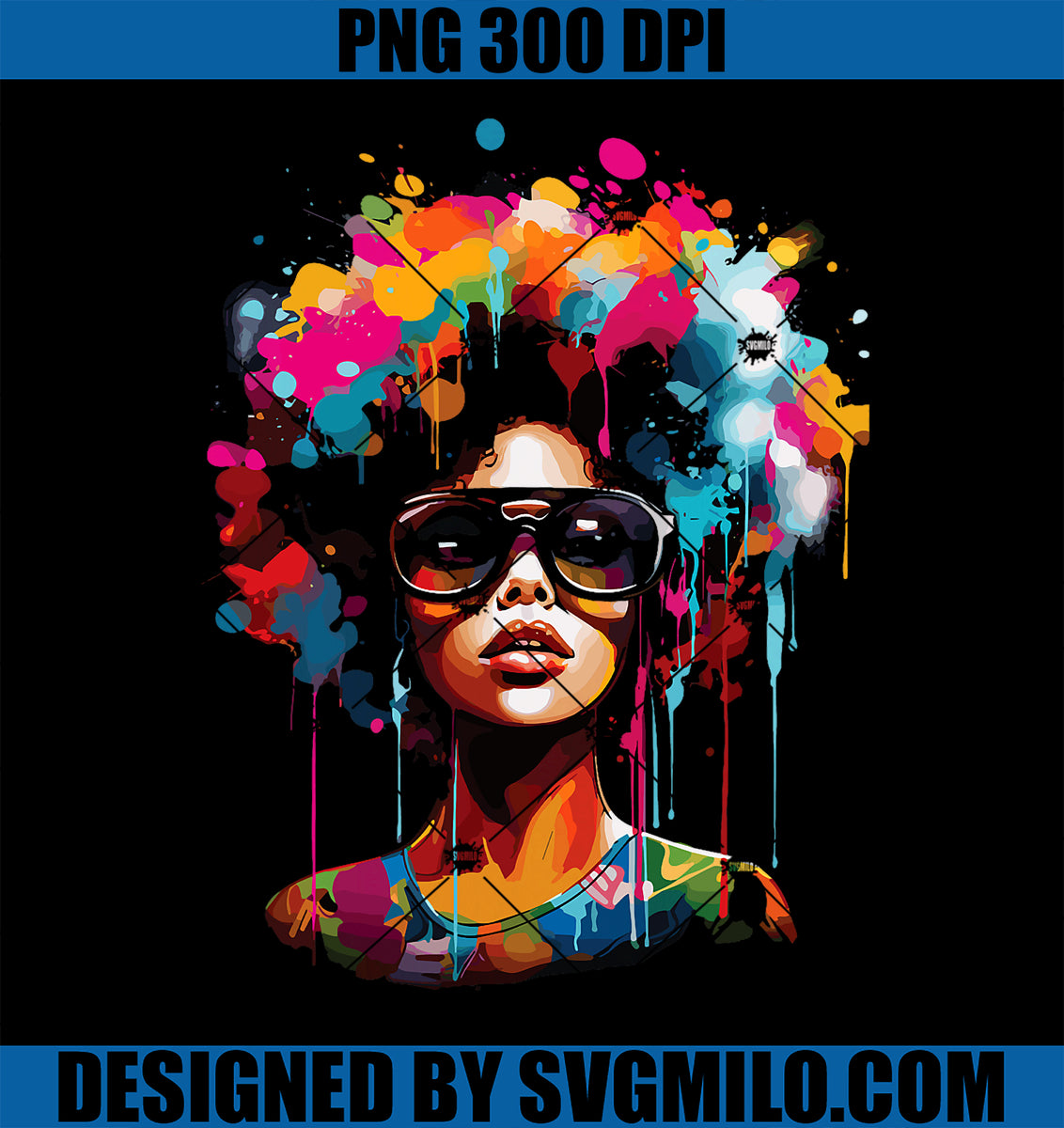 Womens_Black_Queen_Dripping_Afro_Melanin_Juneteenth_PNG_copy_1200x1200 ...