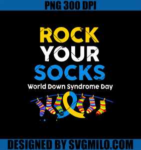World Down Syndrome Day Rock Your Socks PNG, Awareness Support PNG