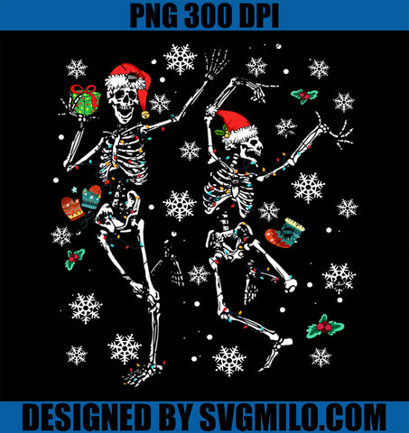Xmas Tree Christmas Lights PNG, Christmas Skeleton Dancing PNG