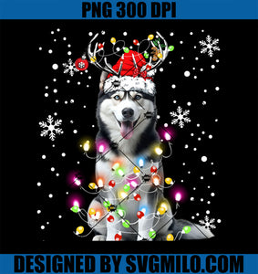 Xmas Family Matching Santa Hat Husky Dog Christmas PNG